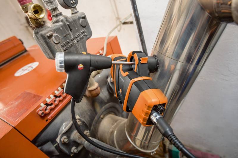 Analyseur de Combustion pour du Contrôle de Combustion pour les chaudières Gaz et FOD avec Testo